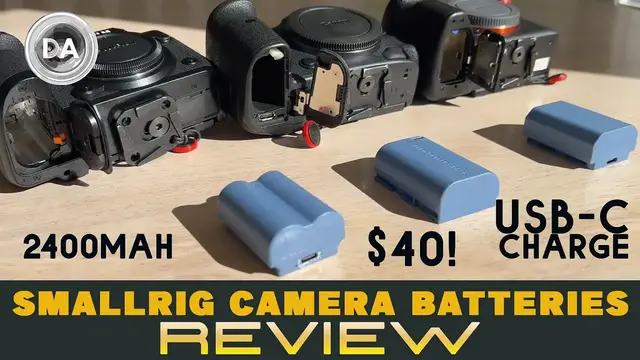 Video thumbnail for SmallRig Camera Batteries for Canon, Sony & Fuji Review | Large  2400 mAh + USB-C Charging