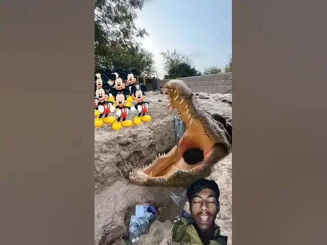 Video thumbnail for Mickey mouse life saved from monster into crocodile 😱😭 #shorts