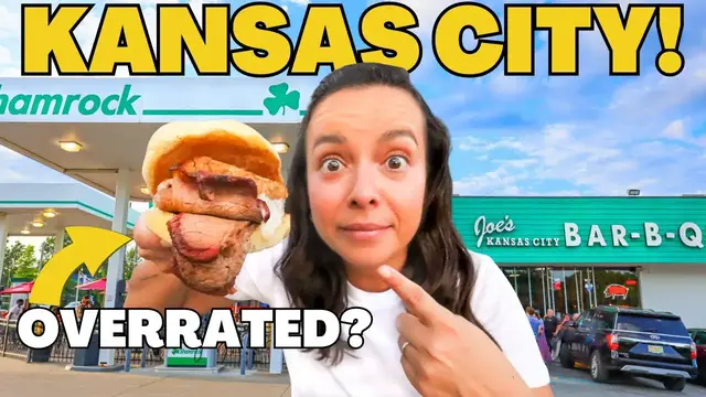 'Video thumbnail for KC FOOD TOUR PLANNED BY LOCALS! DO THEY KNOW WHAT'S UP? 🇺🇸 [Kansas City Food: BBQ & More]'