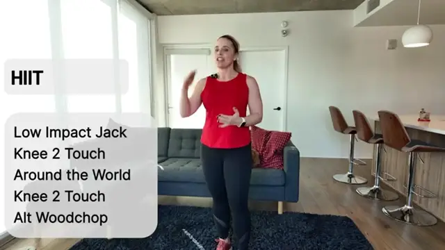 Video thumbnail for 5 Min Low Impact HIIT bodyweight w⧸Sami Mansfield