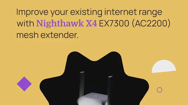 Video thumbnail for Netgear Nighthawk X4 EX7300 (AC2200) WiFi Mesh Extender: