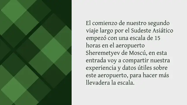 Video thumbnail for Hacer escala larga en el aeropuerto Sheremetyev de Moscú