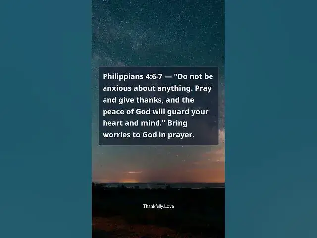 Video thumbnail for Philippians 4:6-7 — Finding God’s Peace