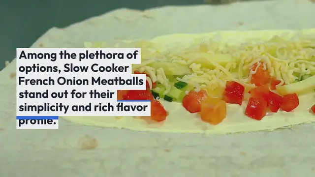 Video thumbnail for Slow Cooker French Onion Meatballs