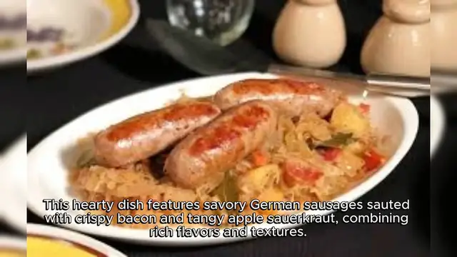 Video thumbnail for Sautéed German Sausages with Bacon and Apple Sauer Recipe