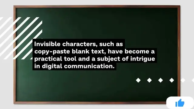 Video thumbnail for Invisible Character Copy Paste Blank Text