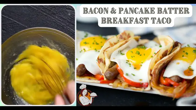 Video thumbnail for Bacon _ Pancake Batter Breakfast Taco