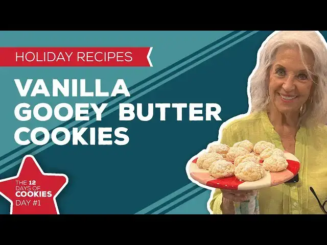 Video thumbnail for Holiday Cooking & Baking Recipes: Vanilla Gooey Butter Cookies Recipe | 1st Day of Christmas Cookies