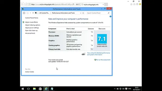 'Video thumbnail for How To Find Your Windows 10 System Performance Rating'