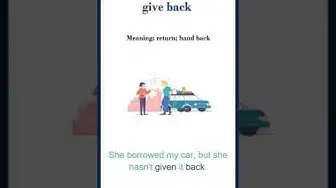 Video thumbnail for Give back meaning | give back sentences | Common English Idioms #shorts
