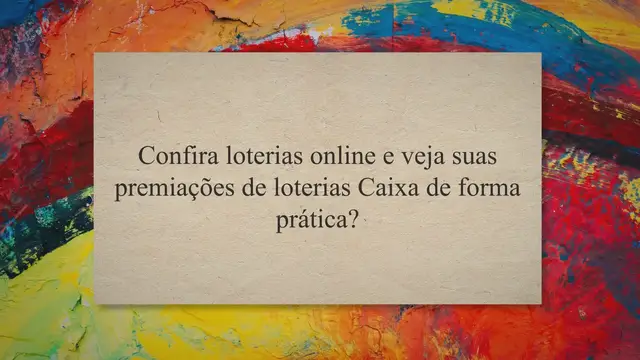 'Video thumbnail for Confira loterias online e as premiações dos jogos'