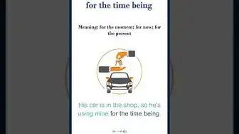 Video thumbnail for For the time being meaning | Common English Idioms #shorts