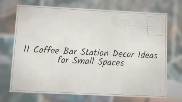 'Video thumbnail for Coffee Home Decor • 11 Coffee Bar Station Decor Ideas For Small Spaces'