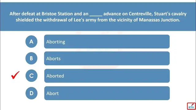 Video thumbnail for English Verb Tenses: Abort, Aborts, Aborted, Aborting Quiz