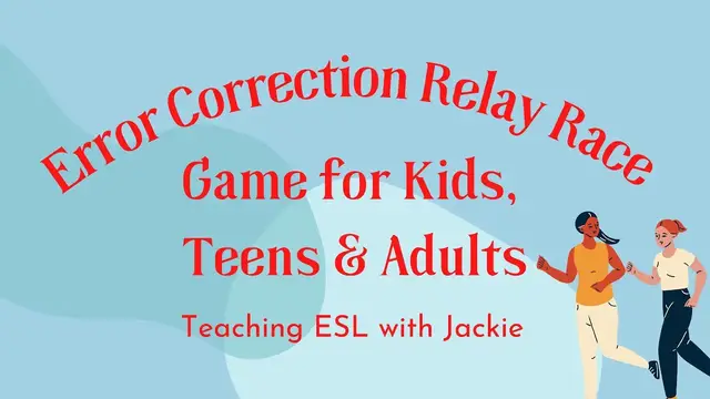 Video thumbnail for Error Correction TEFL Relay Race | ESL Correcting Errors Game for Kids, Teens & Adults