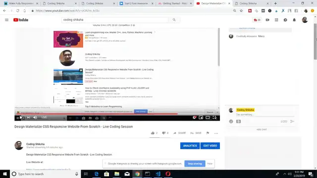 Video thumbnail for Design Materialize CSS Responsive Website From Scratch - Live Coding Session