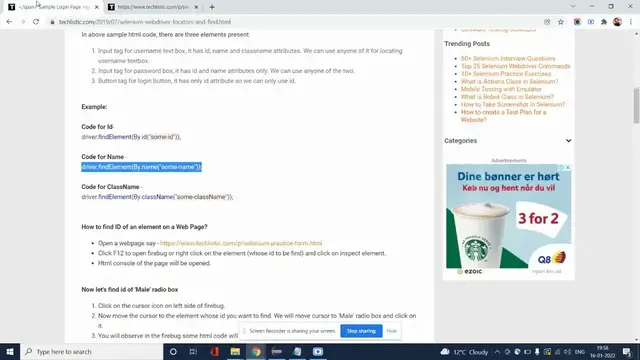 'Video thumbnail for Master Selenium Locators: ID, Class, Name, Xpath & More | TECHLISTIC.COM'