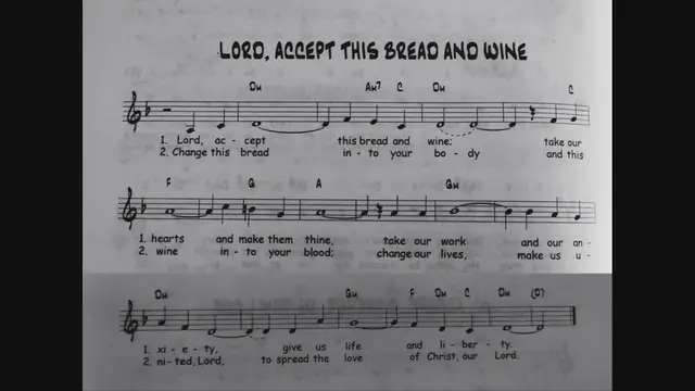 Video thumbnail for Lord Accept This Bread And Wine - Catholic Mass Song Sheet Music