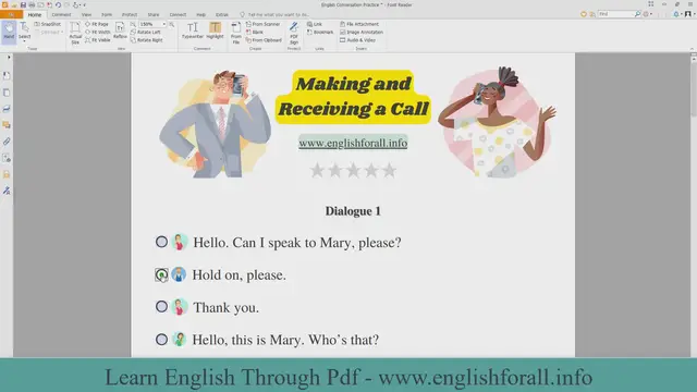 Video thumbnail for English Conversation Practice - Making and Receiving a Call