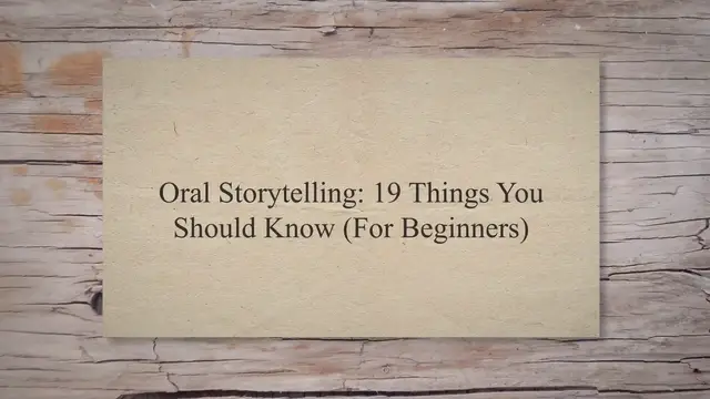 Video thumbnail for 19 Things You Should Know About Storytelling (For Beginners) | International Storyteller