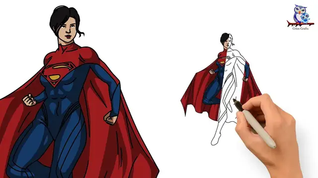 Video thumbnail for How to Draw SuperGirl from The Flash Movie - DC Comics