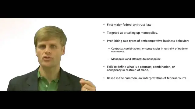 Video thumbnail for What is the Sherman Act?