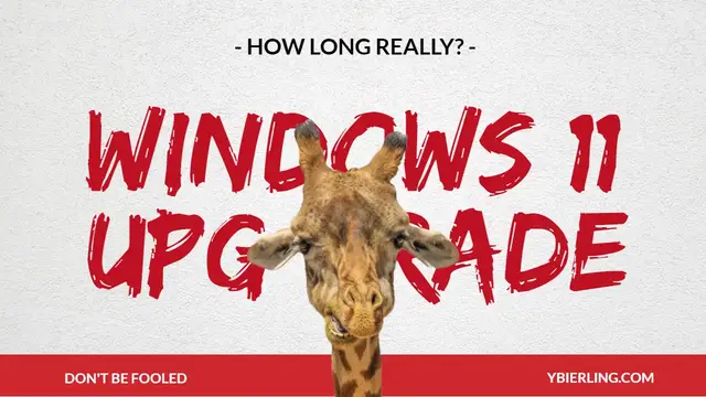 Video thumbnail for The real time it takes to upgrade Win10 to Win11 is longer than you think