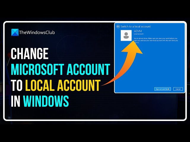 Video thumbnail for How to change Microsoft Account to Local Account in Windows 11