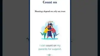 Video thumbnail for "Count on" meaning | "count on" in a sentence | Common English Idioms #shorts