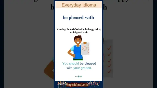 Video thumbnail for "Be pleased with" meaning | "be pleased with" in a sentence | Common English Idioms #shorts