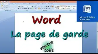 Video thumbnail for Initiation Word - La page de garde