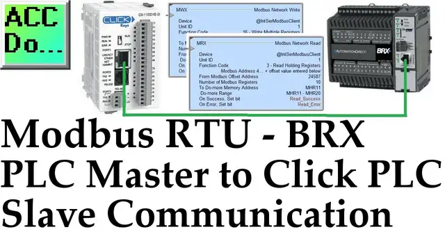 Video thumbnail for Modbus RTU BRX Do-More Master to Click Slave PLC