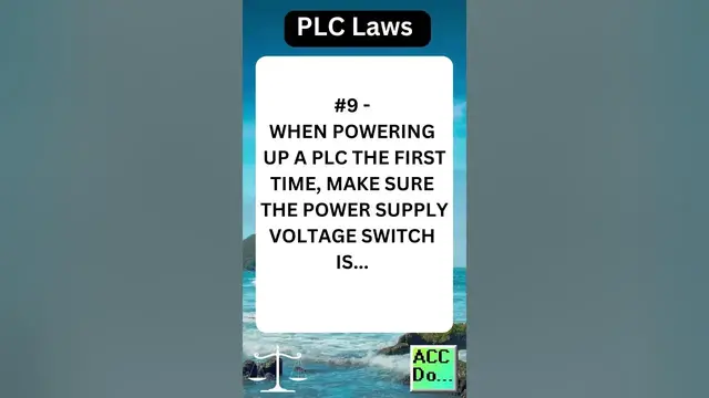 Video thumbnail for PLC Laws #9 - WHEN POWERING UP A PLC THE FIRST TIME