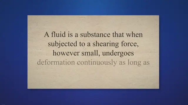 Video thumbnail for How are Fluids Classified?
