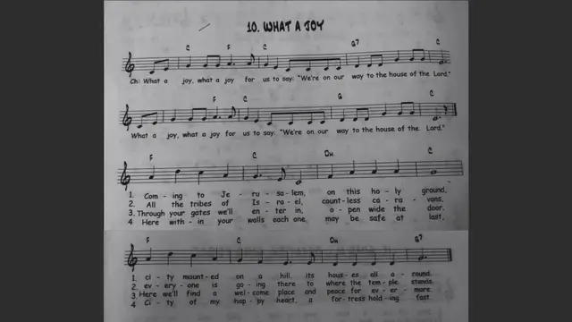 Video thumbnail for What a joy - Catholic Mass Song Sheet Music