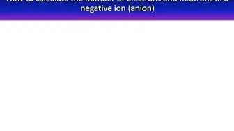 Video thumbnail for How to calculate the number of electrons and neutrons in a negative ion