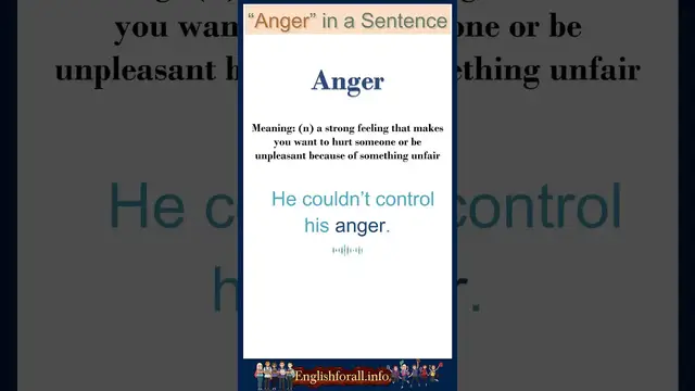 Video thumbnail for Anger meaning | Anger in a Sentence | Most common words in English #shorts