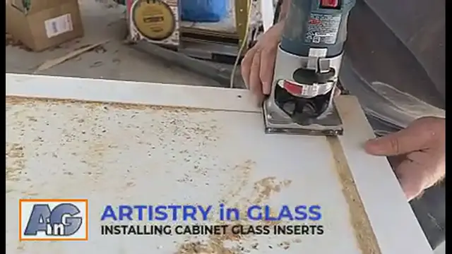Video thumbnail for How to remove the wood from your cabinet door and transform your kitchen with glass cabinet inserts