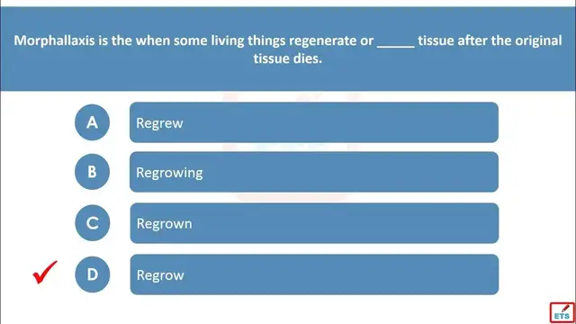 Video thumbnail for English Verb Tenses: Regrow, Regrew, Regrown, Regrowing Quiz