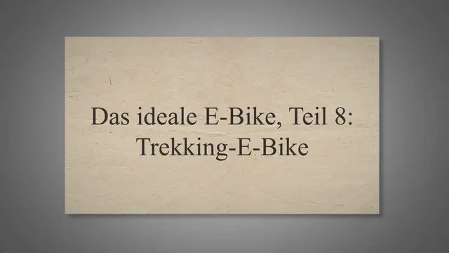 Video thumbnail for Kaufberatung E-Bike, Teil 8: Trekking-E-Bike