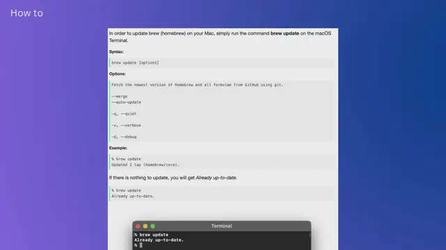 Video thumbnail for How to Update Brew on Mac