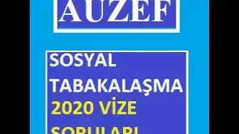 Video thumbnail for Auzef Sosyal Tabakalaşma 2020 Vize Soruları (13. soru cevabı "e-  gayrimenkul sermaye" )