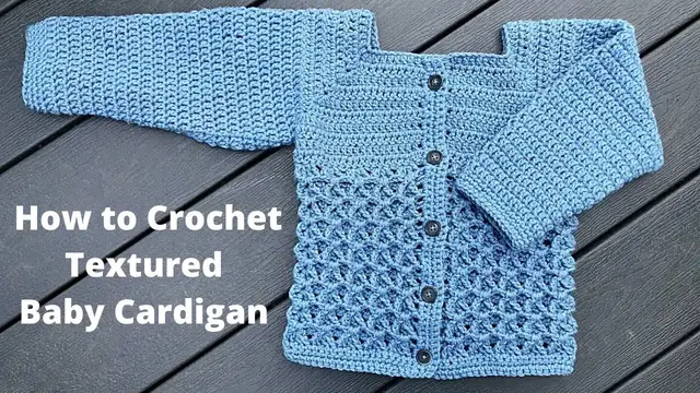 'Video thumbnail for How to Crochet Cute Baby Cardigan | Step by Step Easy Tutorial'