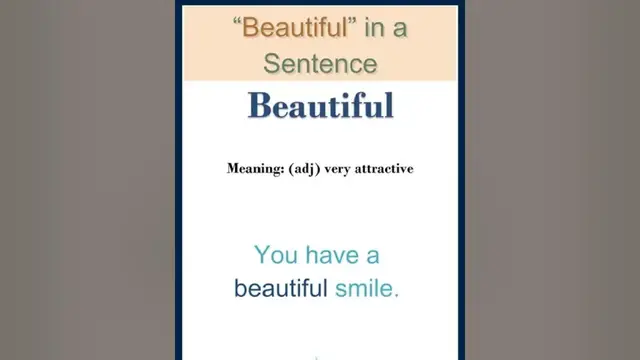 Video thumbnail for Beautiful meaning | Beautiful in a Sentence | Most common words in English #shorts