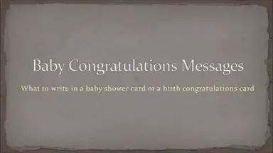 'Video thumbnail for Baby Congratulations Messages: What to Write in a Card'