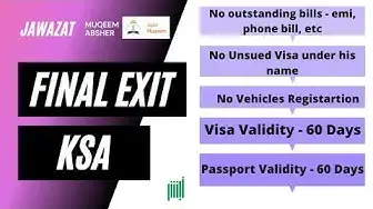 'Video thumbnail for #Final_Exit #KSA Things to be done before apply for "Final Exit" Visa | JAWAZATUpdate_Gulf Tech&News'