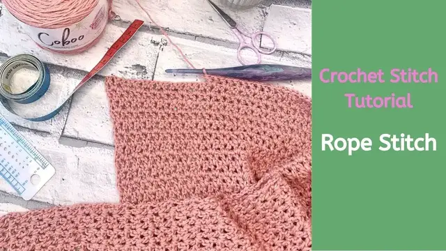 Video thumbnail for How to crochet the Rope Stitch (V-Stitch)
