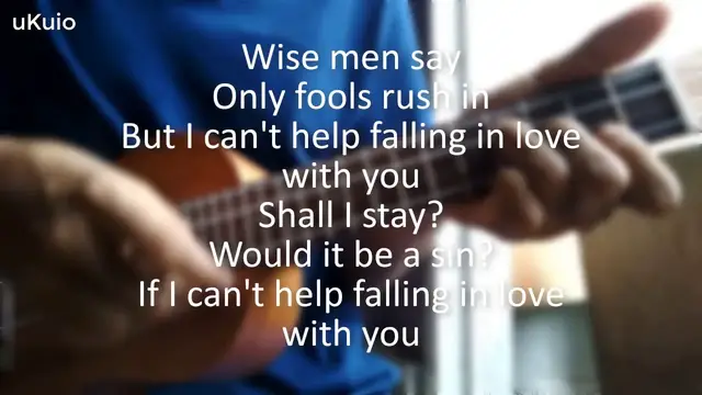 'Video thumbnail for Elvis Presley - Can't Help Falling In Love | Ukulele Karaoke For Cover'