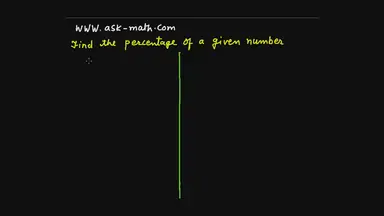 'Video thumbnail for Percentage of a given number'