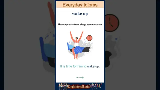 Video thumbnail for Wake up meaning | wake up sentences | Common English Idioms #shorts